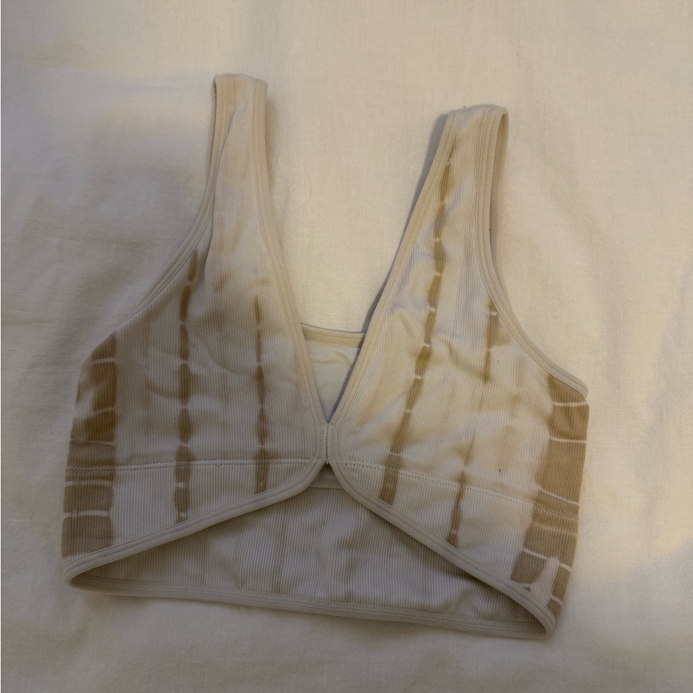 Tie-Dye V-Neck Ribbed Bralette